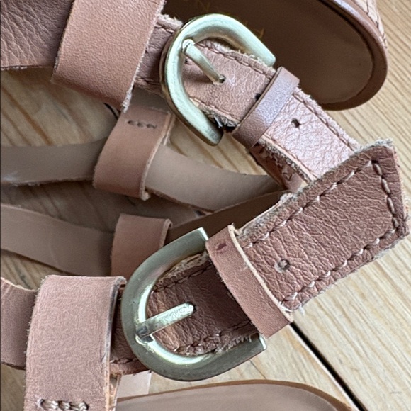 Franco Sarto Cera Cork Wedge Sandals in Nude Size 7 - Picture 11 of 12